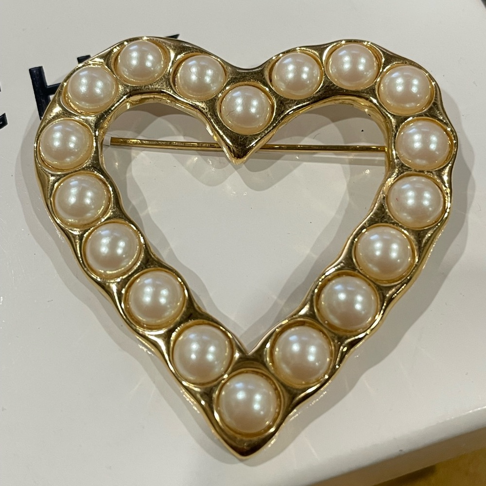 Sold  Givenchy Heart Brooch